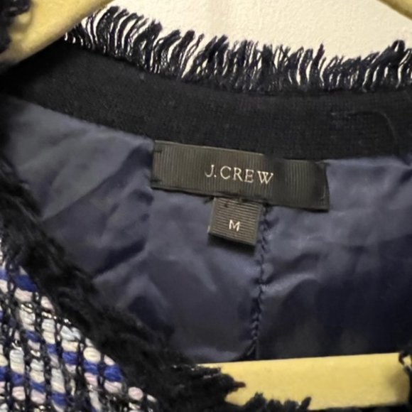 J. Crew Metallic Knit Tweed Jacket, Size Medium - Picture 3 of 4